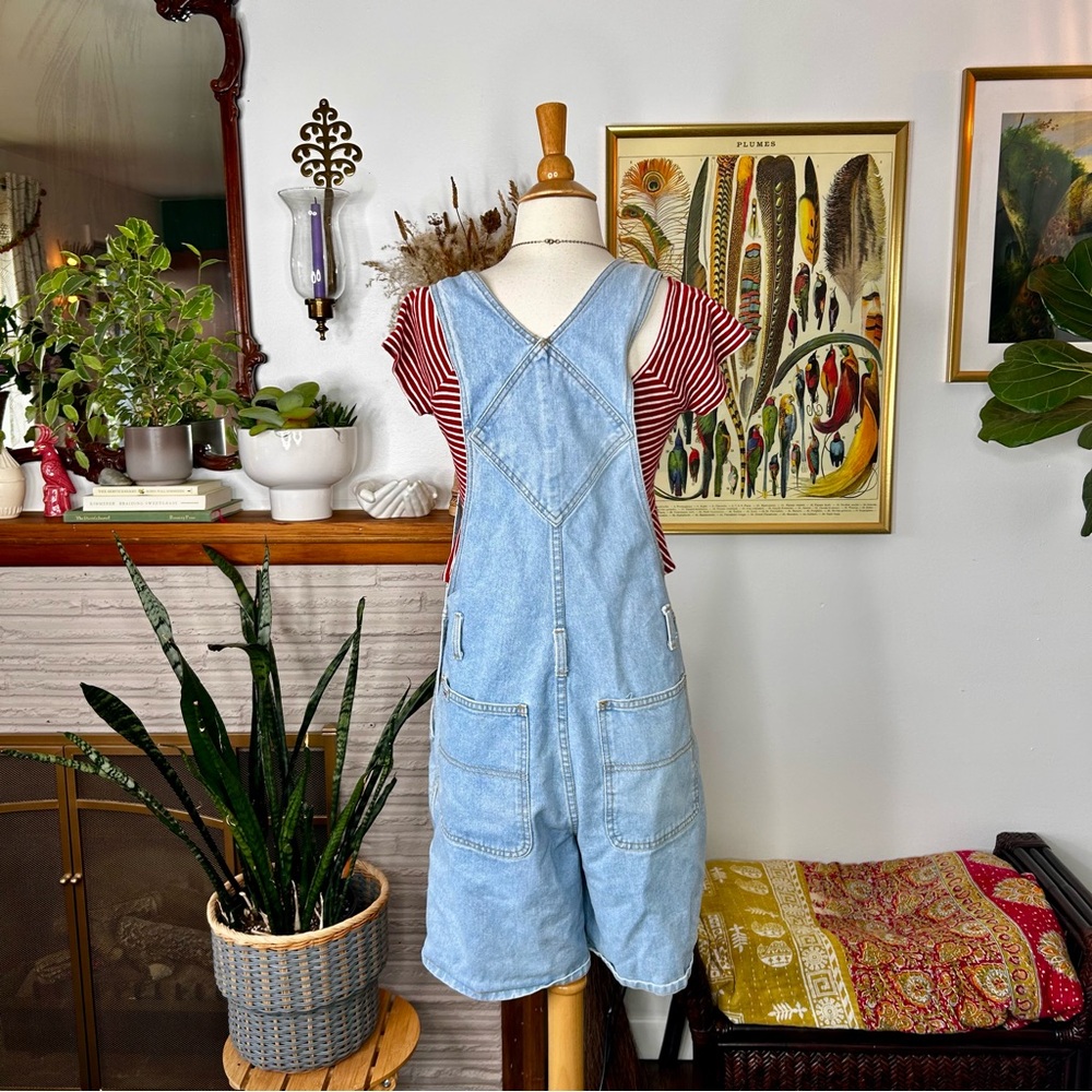 Vintage light Denim shortalls - Picture 4 of 6